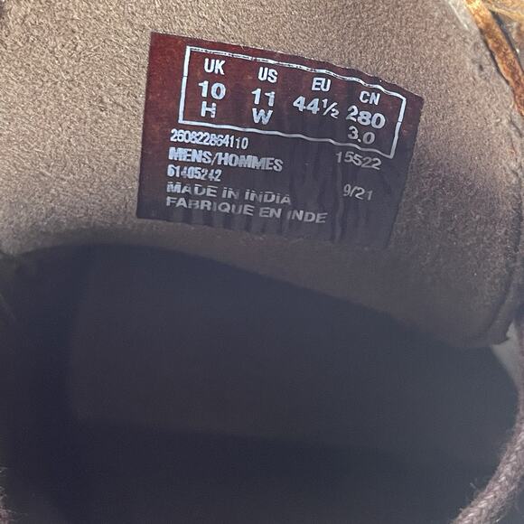 Clarks Bushacre Mens Size 11 Brown Leather Chukka Ankle Boots Lace Up Casual GUC - Picture 9 of 9